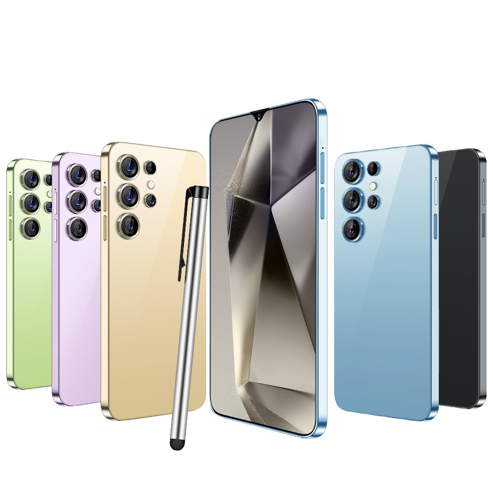 Best Selling Smart phone S24 HD 48MP+ 72MP 6.8inch 5000mah battery Android beauty phone